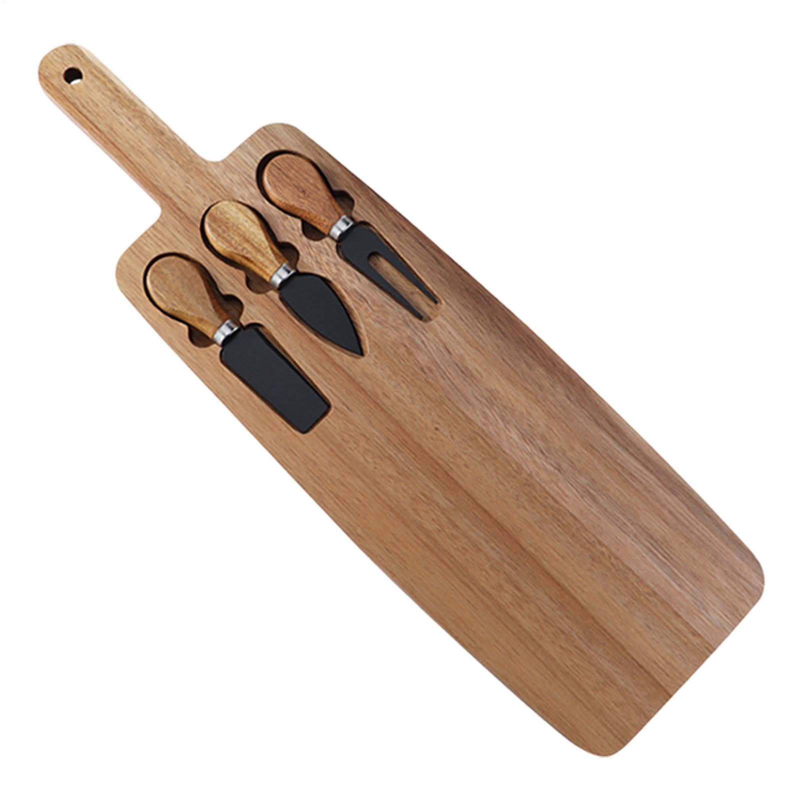 Juego de tablas de queso - tabla de embutidos de madera con asas - tabla de cortar para cocina, juego perfecto para fiestas y recepciones, juego de tablas de embutidos