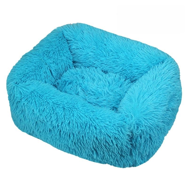 Odot Plush Dog Bed, Small Medium Large size Dogs, Square Washable Pet Bed for Cat Puppy Crate, Calming Dog Sofa, Soft and Fluffy, Non-Slip (Tea,M) — image 1