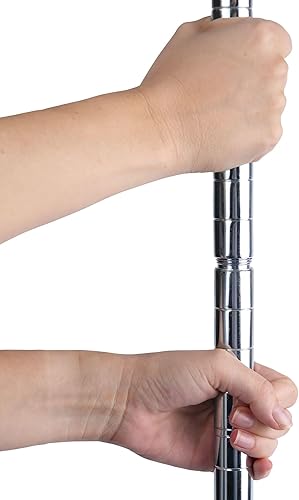 Miniatura 6 de Alera ALESW843614SR Estantería de alambre residencial de cuatro estantes de 36 pulgadas de ancho x 14 pulgadas de profundidad x 54 pulgadas de alto,