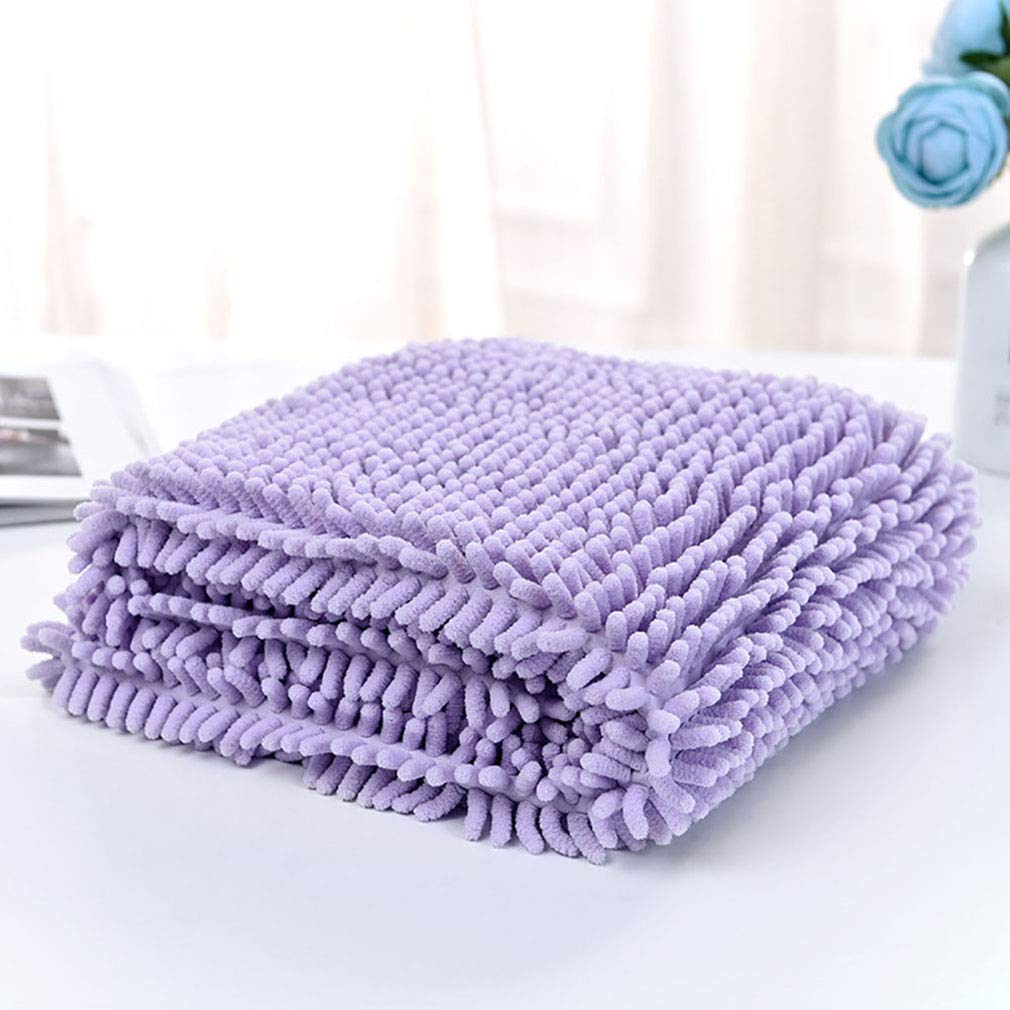 Serviette en Microfibre Chenille pour Petits Moyens Chiens et Chats, Serviette de Bain Absorbante pour Animaux
