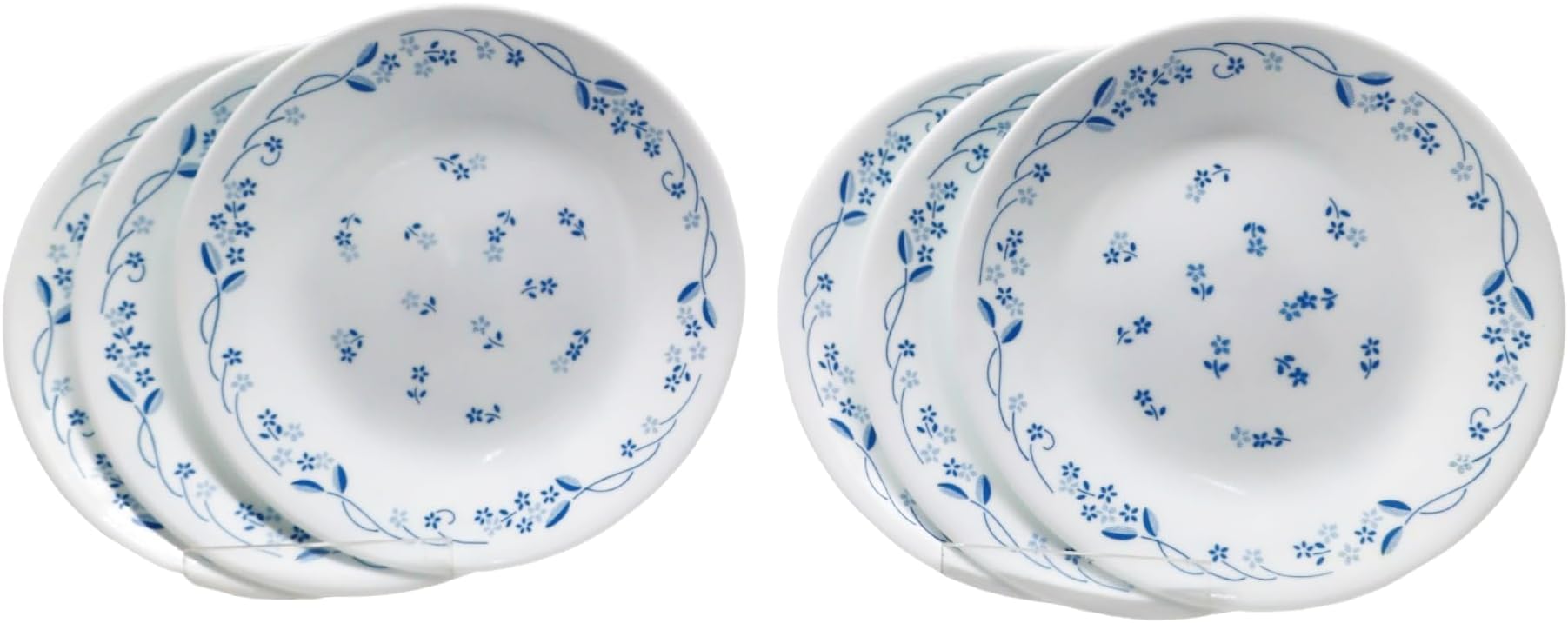 Glass Small Serving Plates (Pack of 6, 17 cm) Microwave Safe Dinner Plates for Serving, Stain Resistant & Freezer Safe Crockery for Gifting & Home, Elegant Tableware for Daily Use