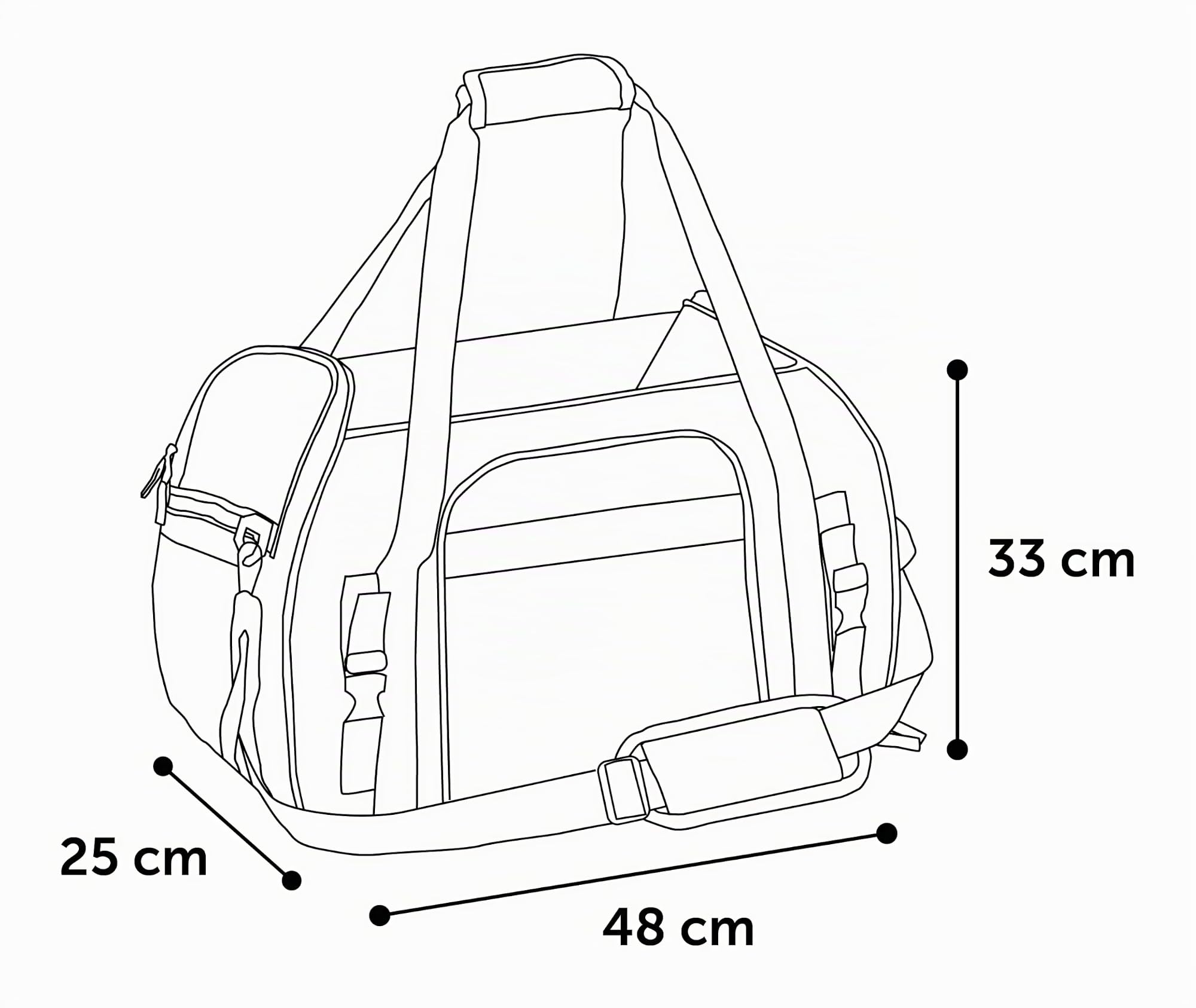 Transportín Gato – Perro – Xandor – Bolsa Reforzada en poliéster con Tiras Reflectantes y Base extraíble