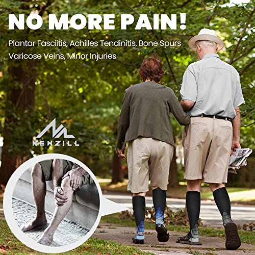 Image of NEWZILL Medical Compression Socks for Women & Men, 20-30 mmHg Knee-High Support for Circulation, All-Day Comfort for Work Travel Running Cycling and Fitness