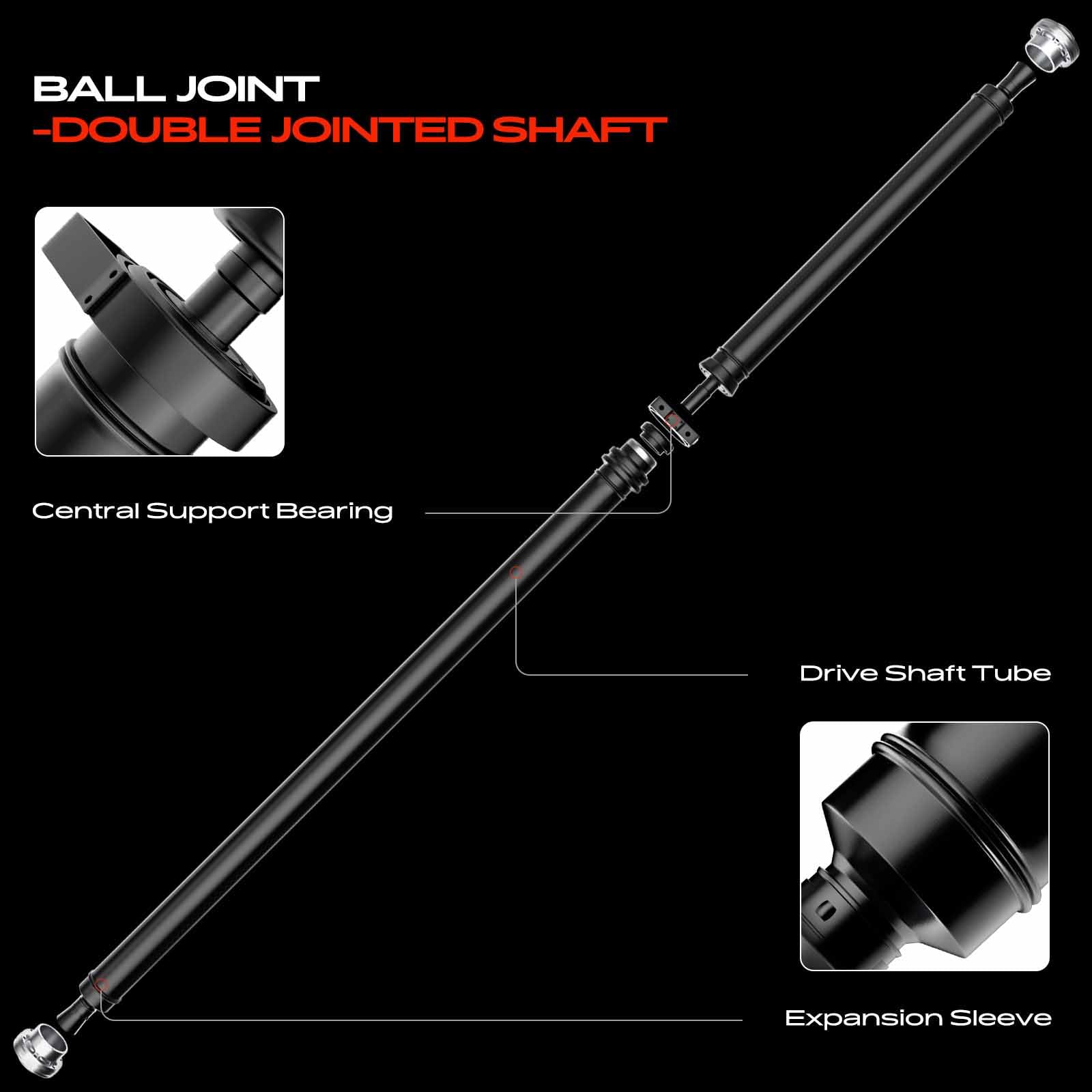 Frankberg Propshaft Cardan Shaft Rear L=Approx. 2000MM for Freelander 2 FA  L359 LF Rang.e Rove.r Evoque/Evoque Cabriolet L538 2.0L 2.2L 3.2L 2006-2019  LR031394 : Amazon.co.uk: Automotive