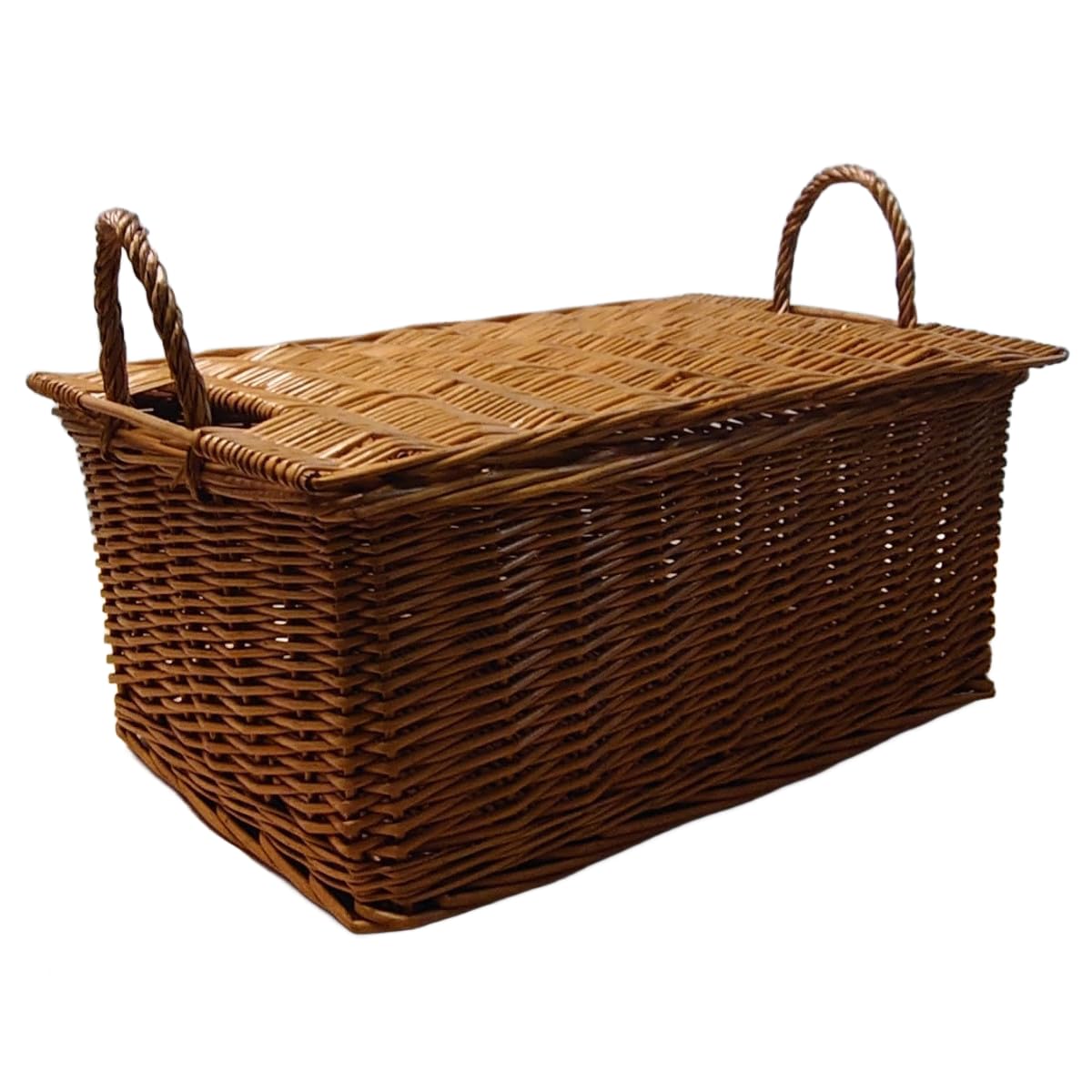 Amazon.co.jp: ストックバスケット 蓋つき かご カゴ 柳 大容量