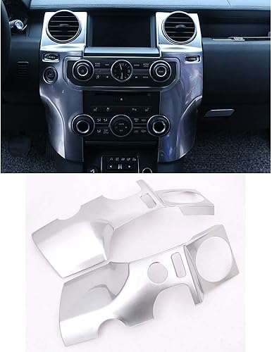 Miniatura 1 de YIWANG ABS Chrome Car Center Console AC Outlet Cover Trim Sticker para LHD 2 unids para Land Rover Discovery 4 LR4 2010-2016 Accesorios de coche