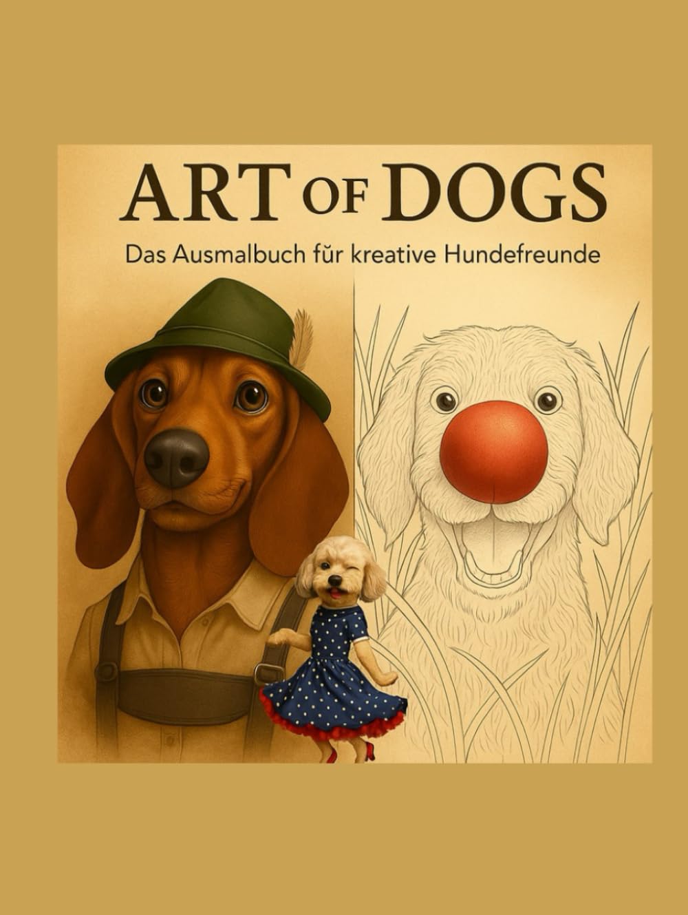 Art of Dogs, das Ausmalbuch für alle Hundefreunde.: Großes Ausmalbuch für Groß und Klein mit charmanten Hundemotiven, kreativen Details und unterhaltsamem Rätselspaß rund um echte Hunde.