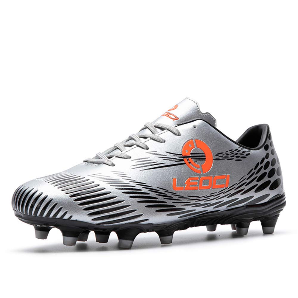 leoci Men's Women's Firm Ground Soccer Cleats Outdoor/Indoor Boys Girls Professional Futsal Football Training Sneakers-picture-39