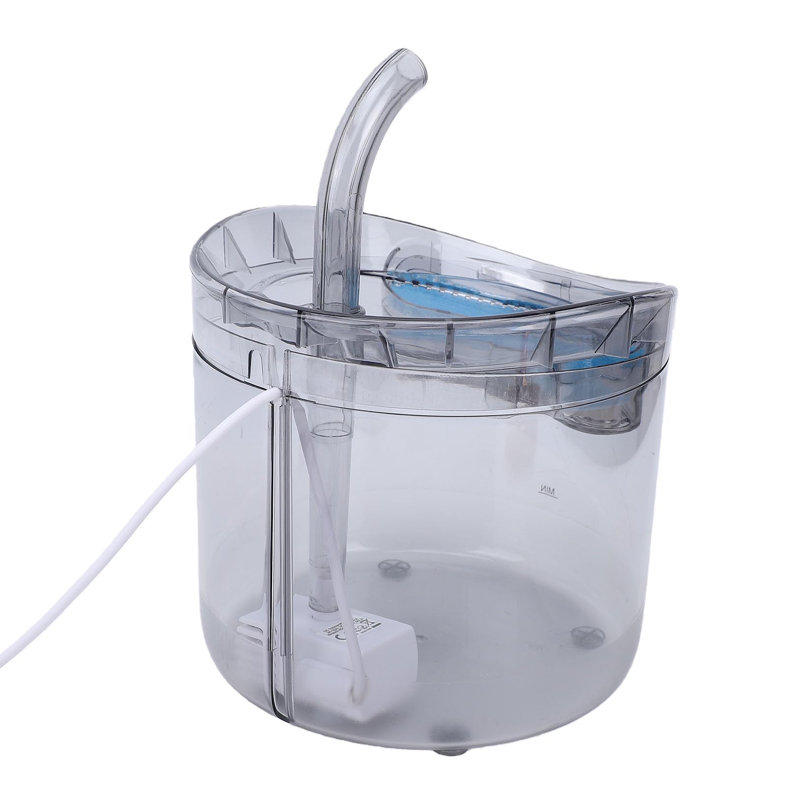 Solarbetriebener Katzenbrunnen, Automatisches Wasserkreislaufsystem, Intelligente Erkennung, 2 L USB-Stecker-Wasserspender für Haustiere, für den Innen- und Außenbereich,
