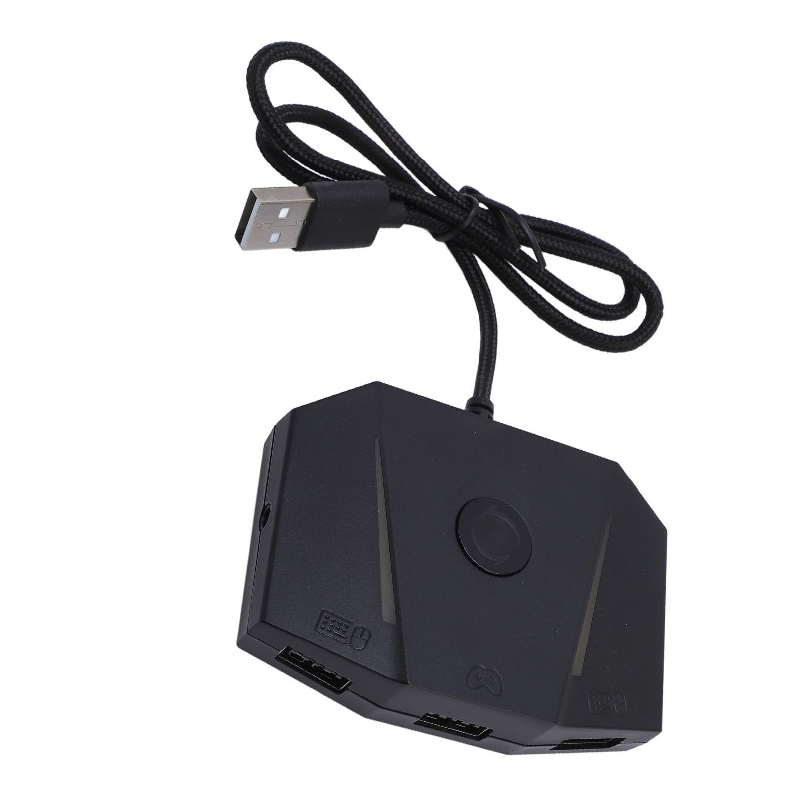 Topiky Konwerter Klawiatury z myszką do Gier Światło RGB dla Przełącznika X/S, łatwa Konfiguracja dla Graczy, ABS Czarny, 1 X Kabel Typu C 3 USB, do Sterowania Aplikacjami Vlead Gier i Ciesz się