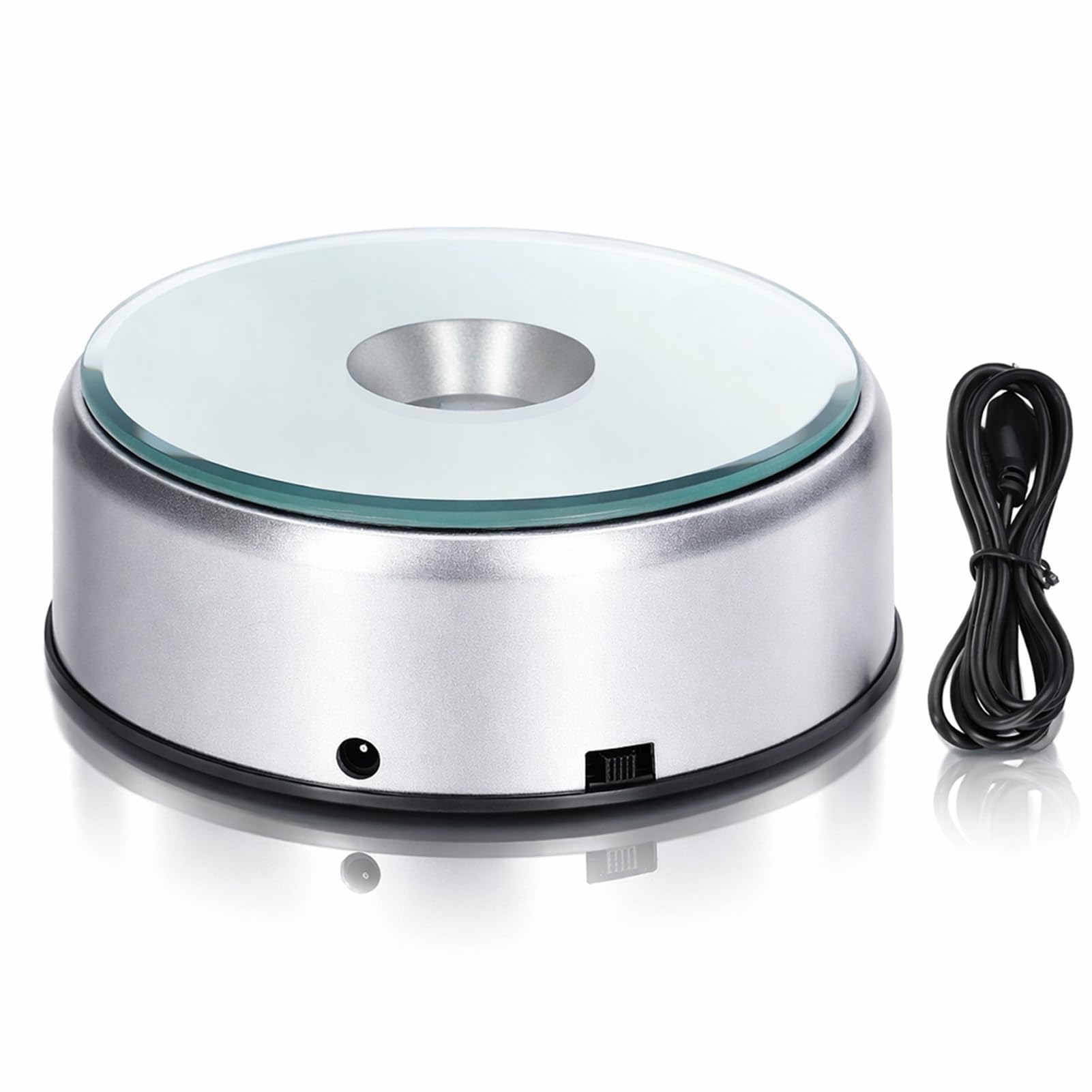 Espositore girevole, base per display girevole a LED Base luminosa colorata Base di visualizzazione in vetro Display a tazza Turner Statua girevole illuminata Piattaforma
