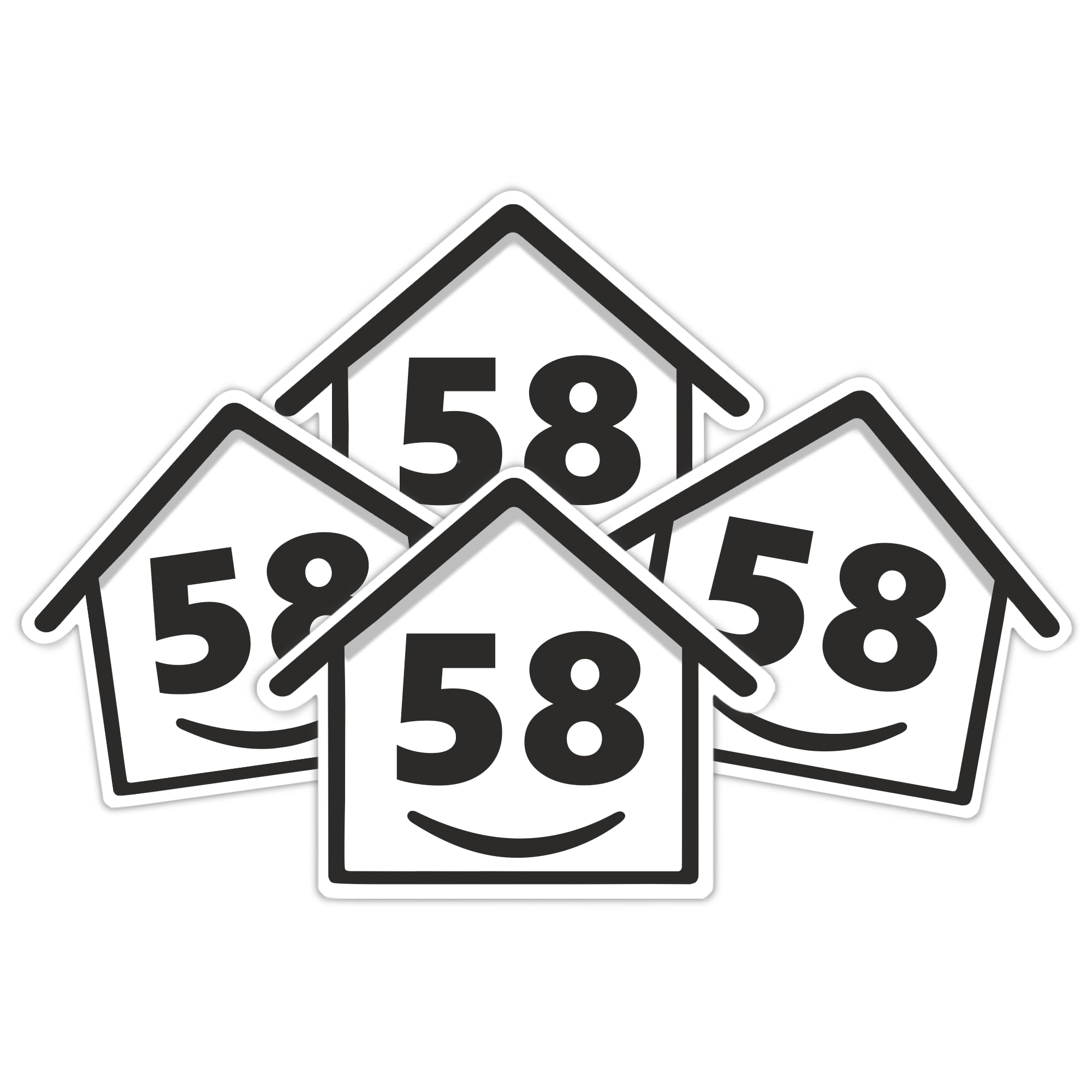 4 x Bin Numbers for Wheelie Bins, 1-99, 15cm ‘Happy House’ Design Dustbin Stickers, Easy Application Stick On Number Stickers - Weatherproof Self Adhesive Vinyl, Black (11) — view 36
