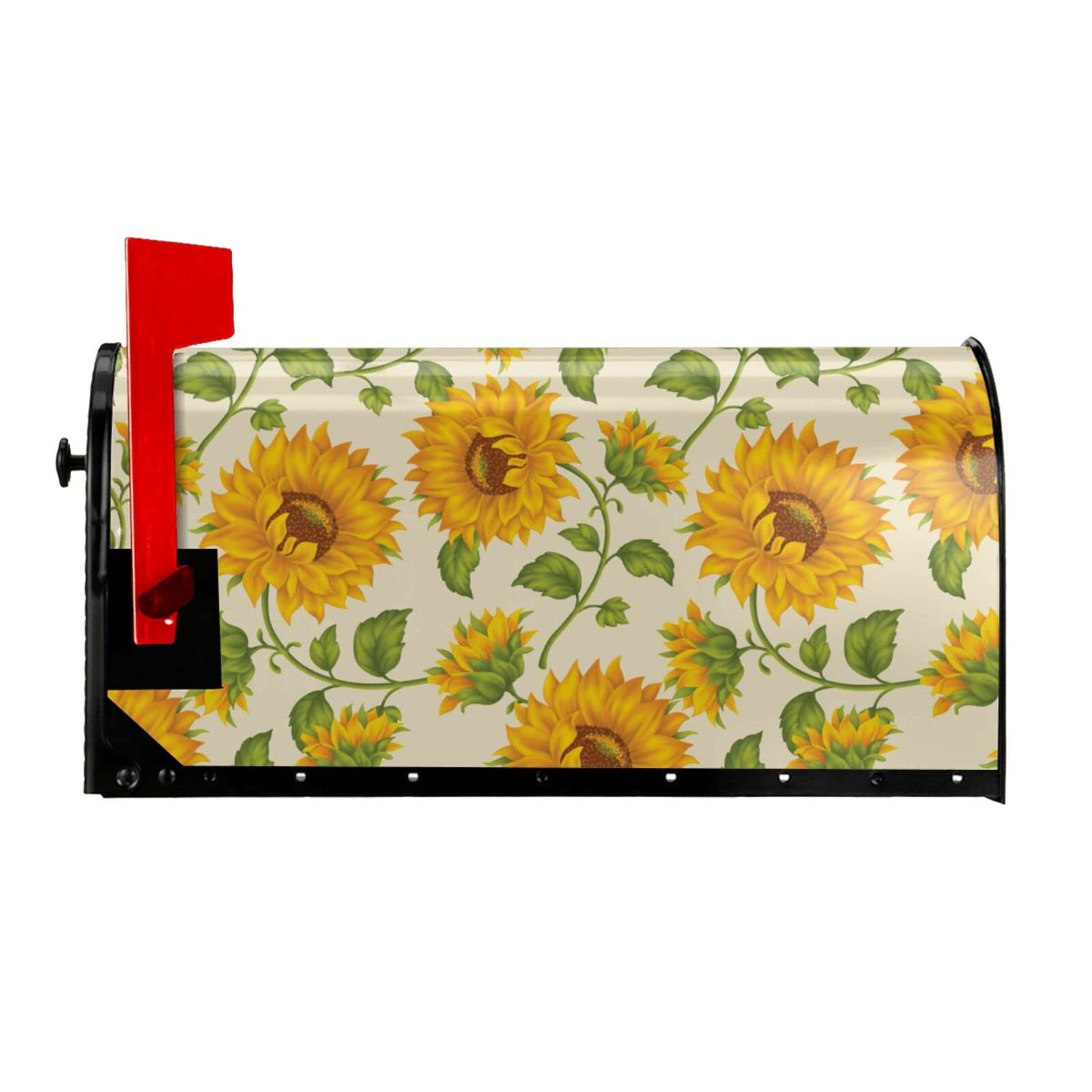 Couverture magnétique haut de gamme pour boîte aux lettres imprimé tournesol