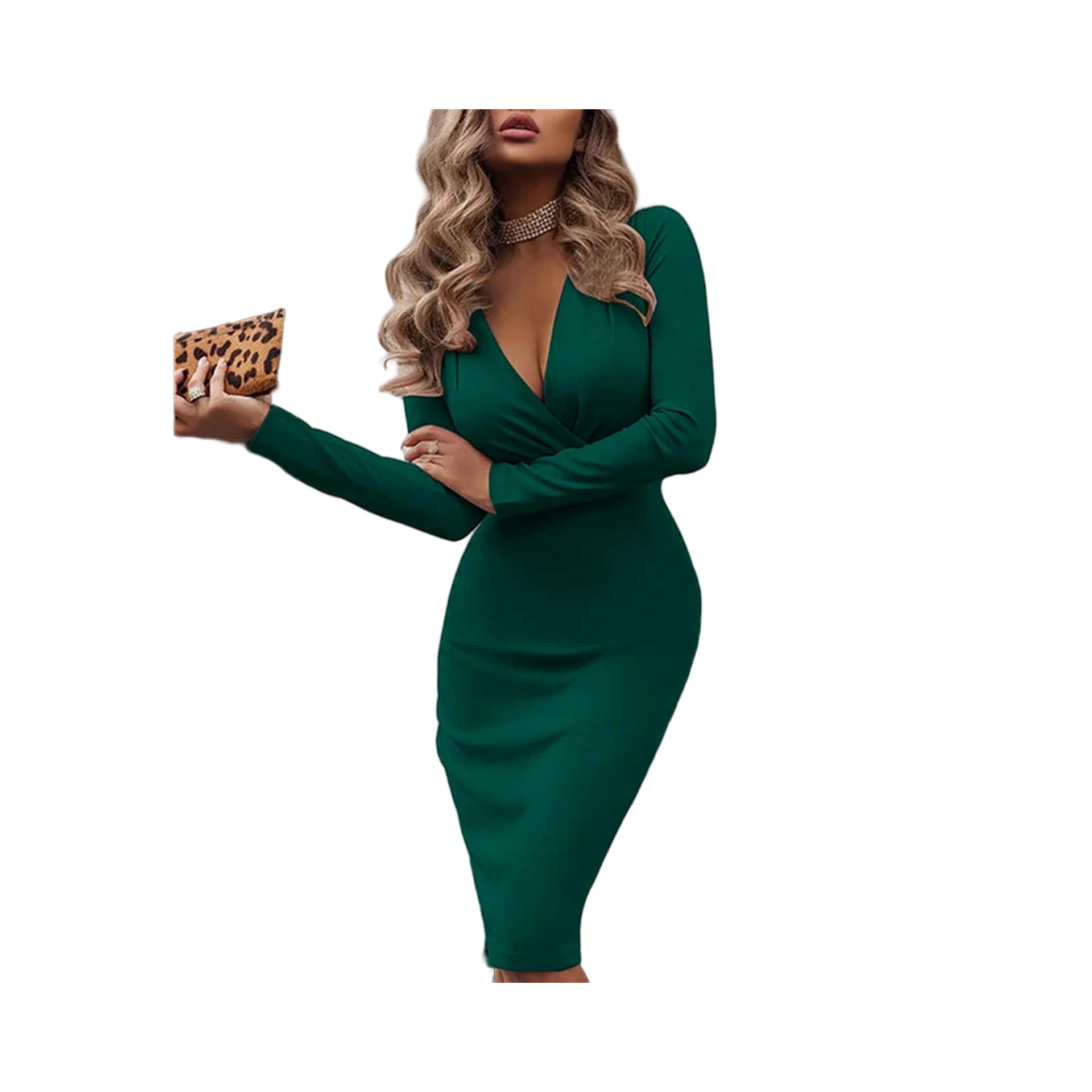 FRESQA Vestido Largo Elegante para Mujer, Otoño Invierno 2023, Vestidos de Fiesta de Noche, Vestido Formal para Ocasiones, Ropa Femenina, Vestido Sexy para Discoteca Negro