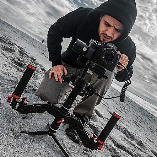Image of DF DIGITALFOTO Z-Axis Spring Dual, Flexible Damping Detachable Dual-Grip Gimbal Handle Compatible for ZHIYUN Crane 2 MOZA FEIYU DJI Ronin S AK2000 /4000 Moza Aircross 3 Axis Gimbal