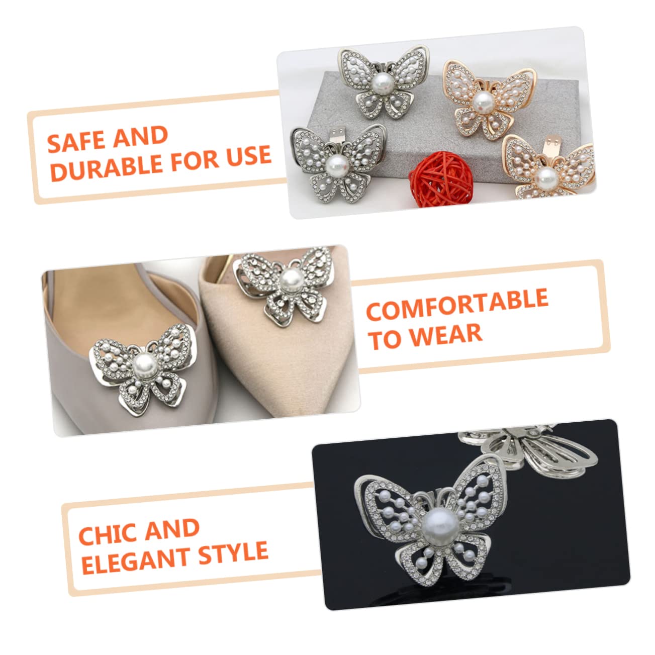 BESPORTBLE Clip per Scarpe Sposa con Accessori per Matrimonio Decorazione Scarpe Versatile e Creativa