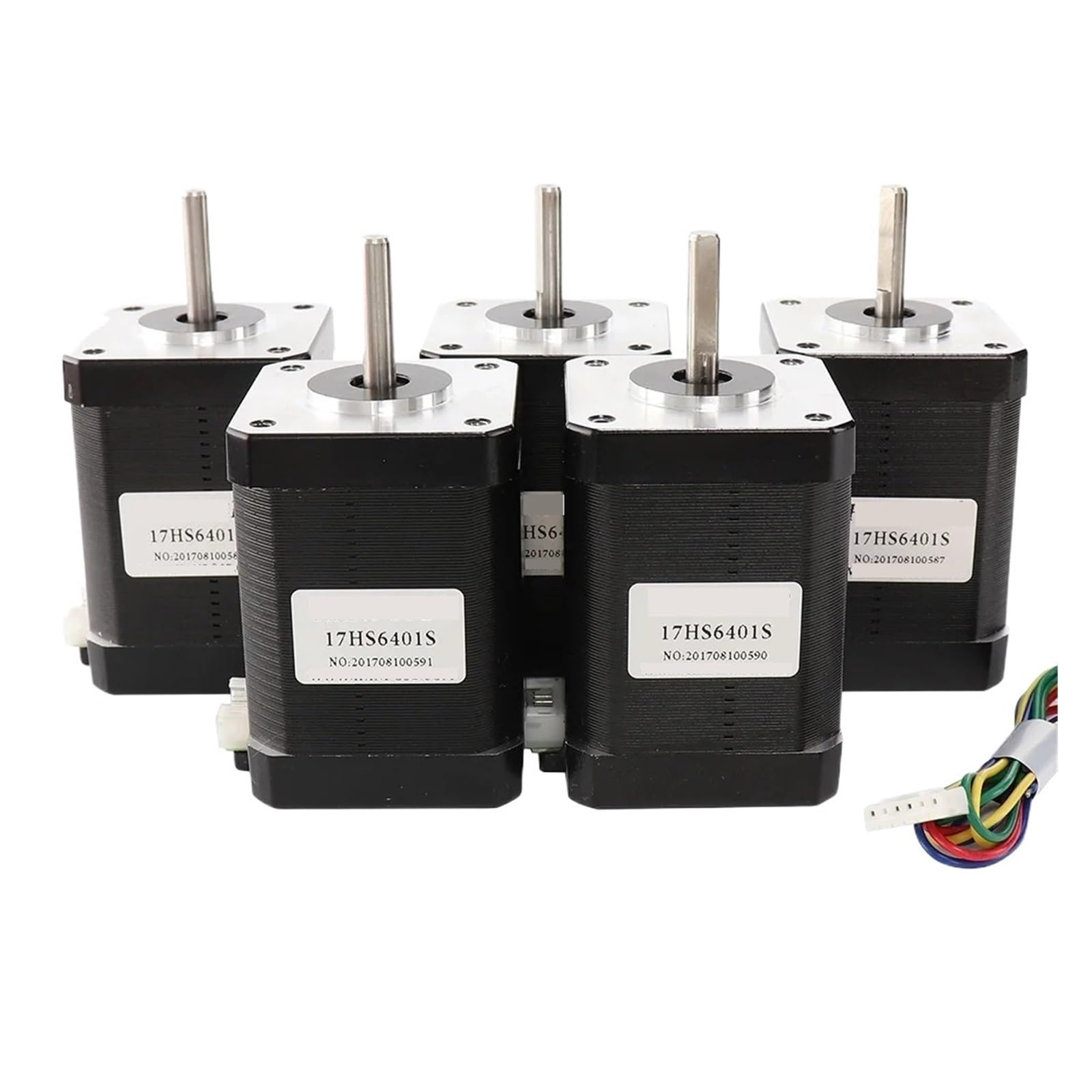 Motor paso a paso 5 uds for impresora 3D 1 Uds NEMA17 Motor paso a paso 17HS6401S Motor paso a paso híbrido de 2 fases 1.7A 70N.CM 60MM Motor paso a paso de 4 cables