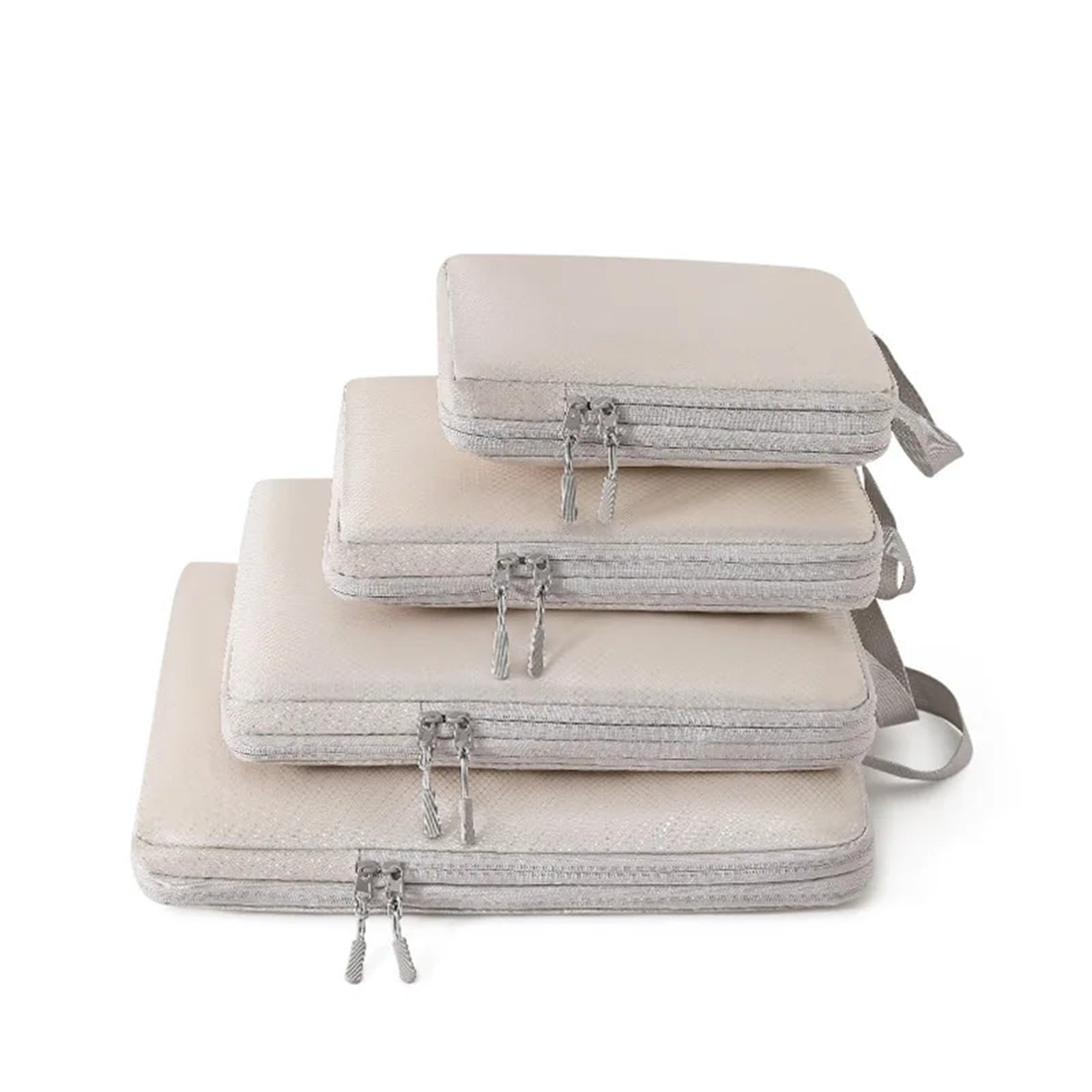 Borsa da viaggio con cubi di imballaggio comprimibili, pieghevole, impermeabile, in nylon, portatile, organizer for borsa e bagaglio Organizer per valigie(Gray)