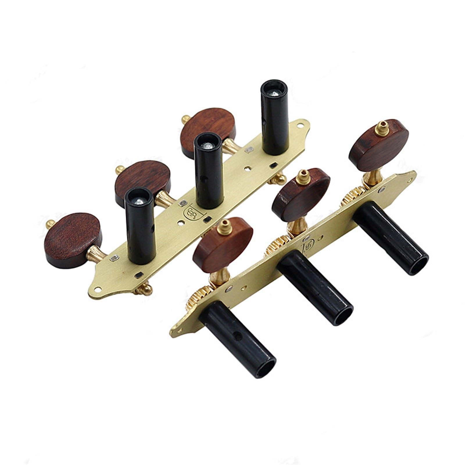 Clavijeros Bloqueo Afinador De Guitarra Clásica Madera Maciza Paquete Triple Todos Los Accesorios Metal