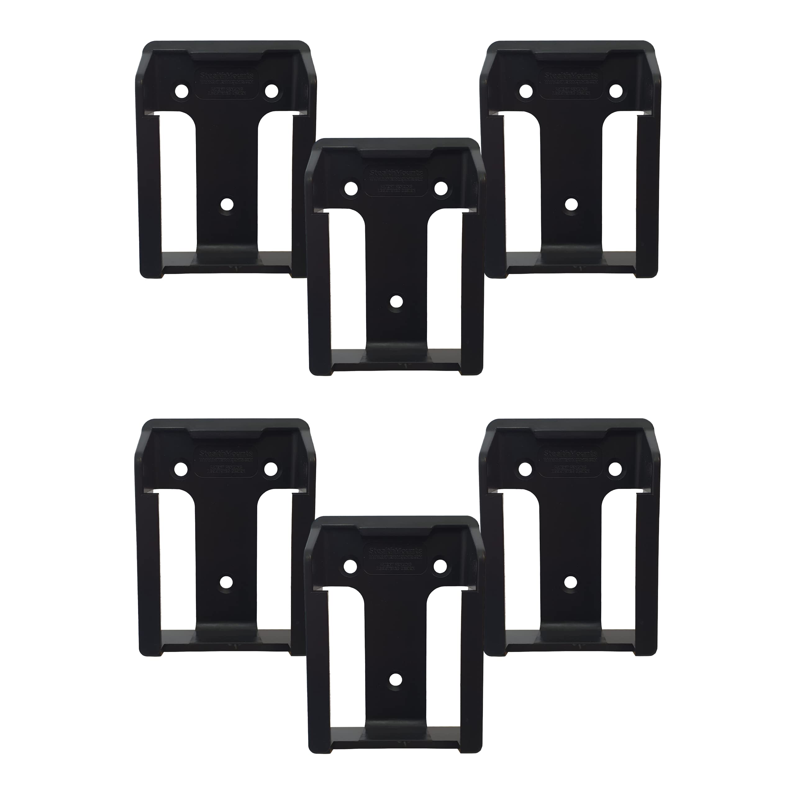 StealthMounts Battery Holder Compatible with Craftsman 20V (6 Pack) - Black | StealthMounts Battery Mounts | Made in The UK