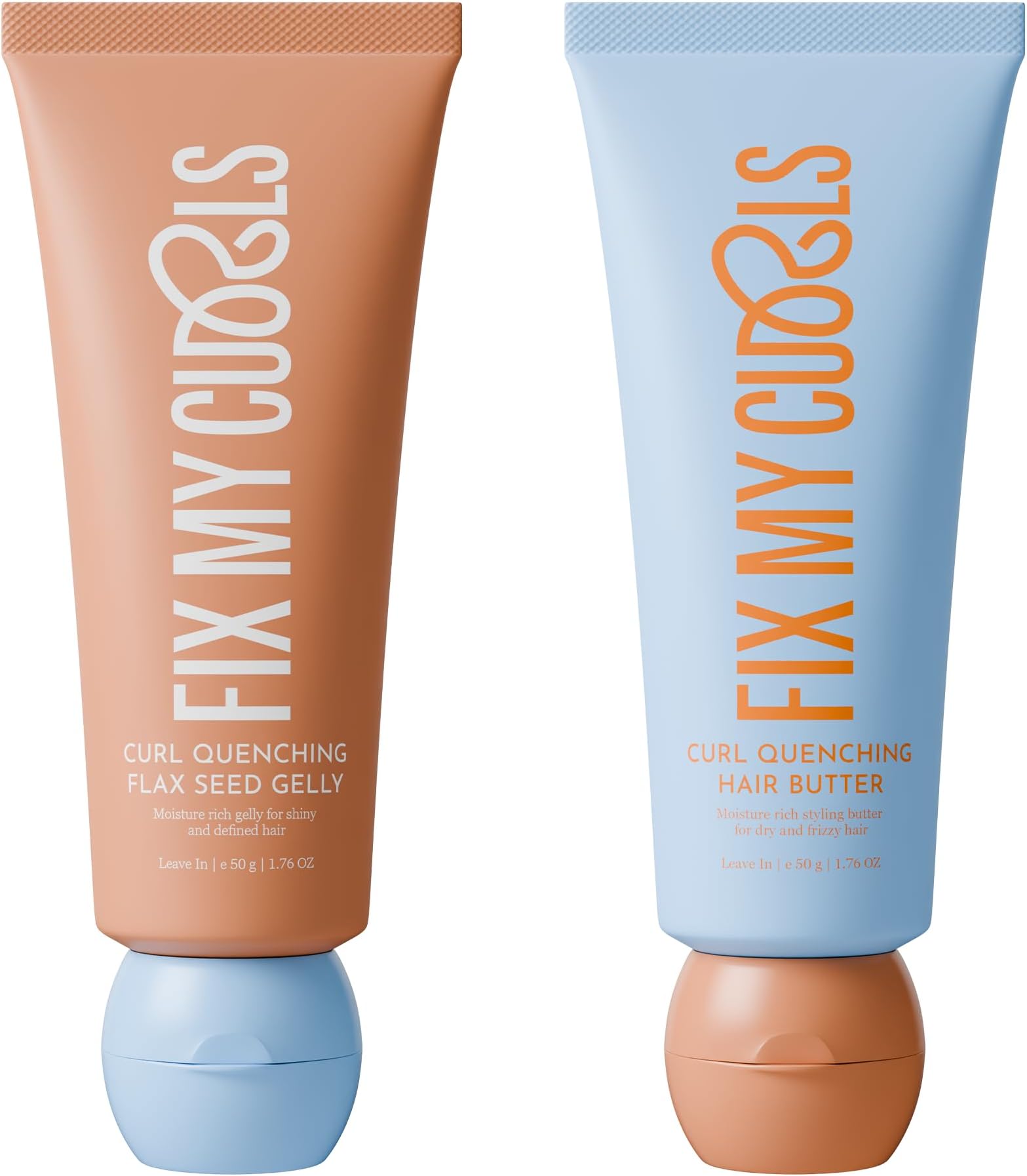 Fix My Curls Curl Quenching Moisture Bundle For Curly And Wavy Hair, 50 G Each