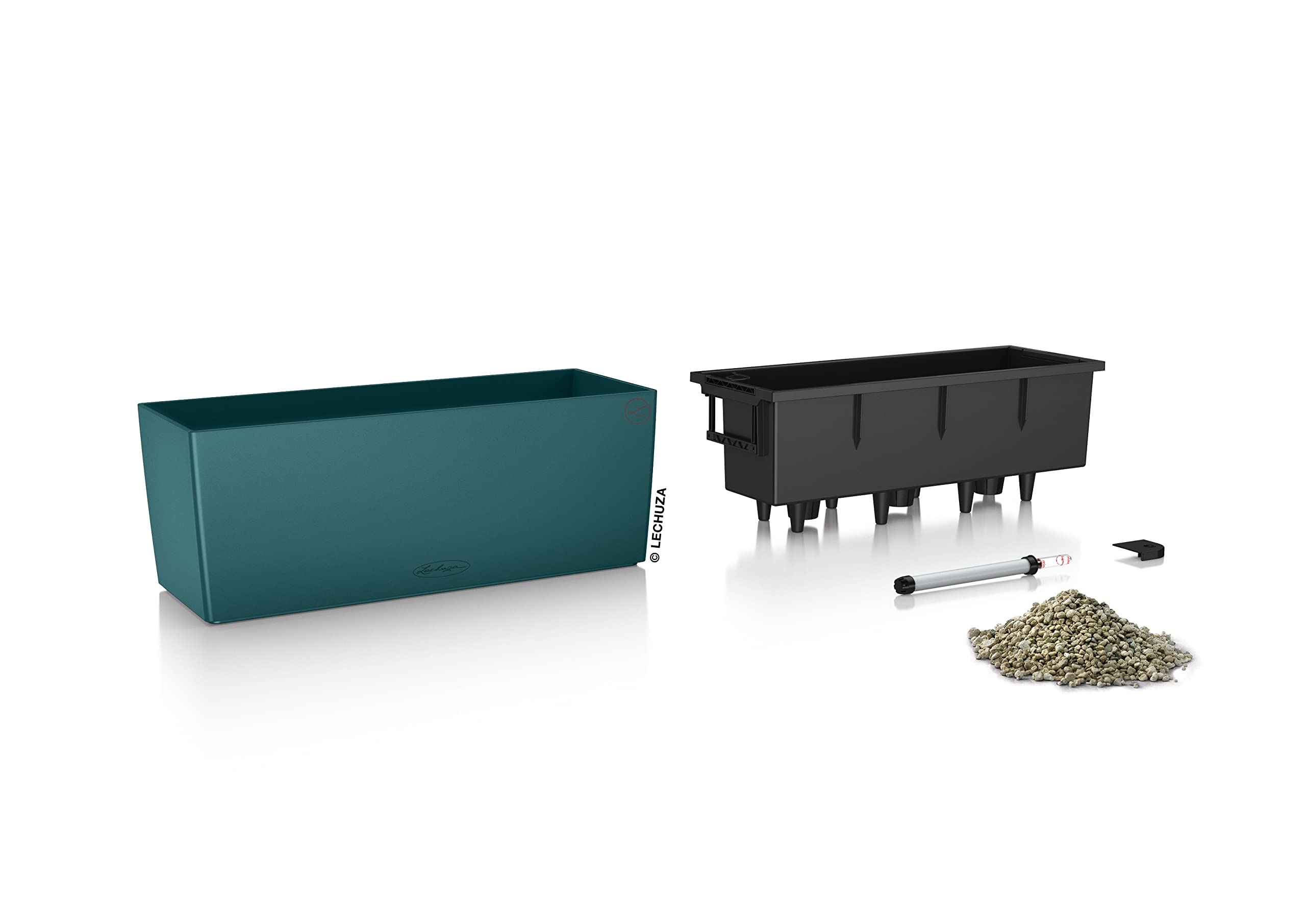 LECHUZA All-in-One Set Plantenbak Cottage Bacino Kunststof bruin 30