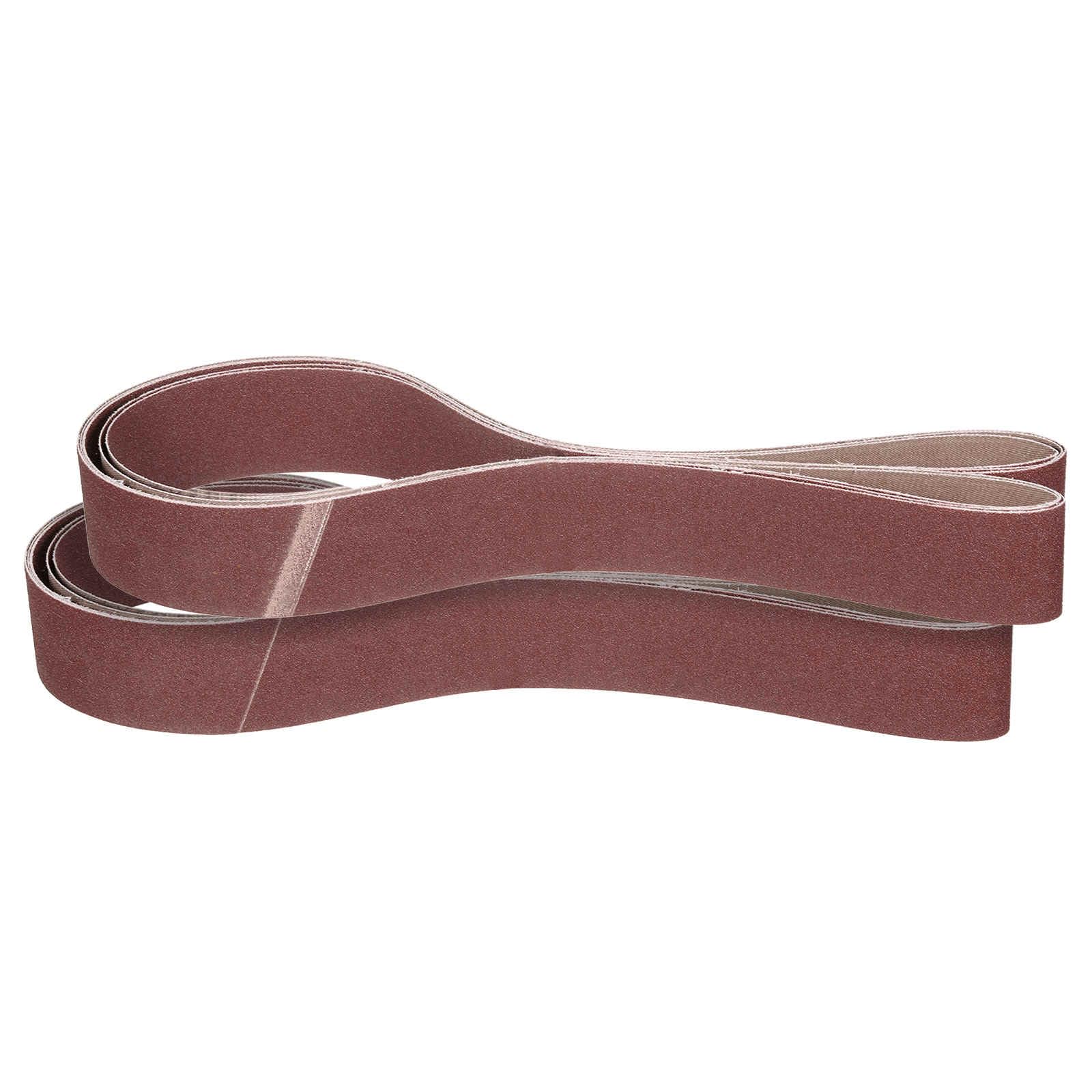 CoCud 50mm x 2083mm Sanding Belt Assorted Set, 6 Piece 36/60/80/100/240/320 Grits Aluminum Oxide Knife Sharpener Belts Work Sharpening for Belt Sander Knife Carving Tool Metal Working