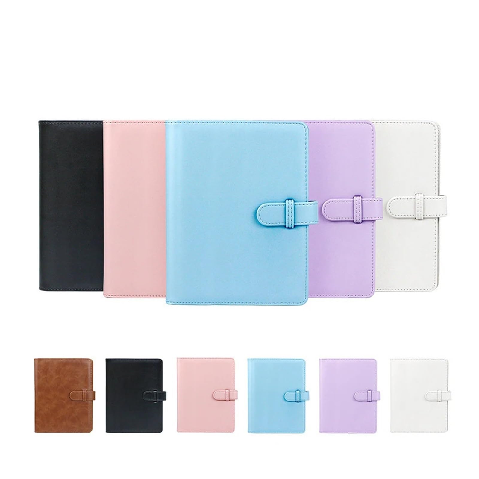 Album rodzinny, 128 kieszeni na album ze zdjęciami Mini etui na zdjęcia do przechowywania albumu ślubnego(Brown)