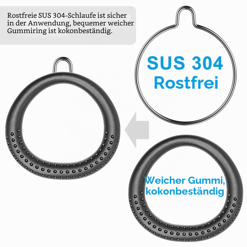 SELEWARE Turnringe Outdoor Fitness Ring - 2PCS Gymnastikringe Kinder Turnen Calisthenics Equipment mit Seil Riemen Klimmzug Trainingsringe für Gym Home Fitness 1000LBS Kapazität