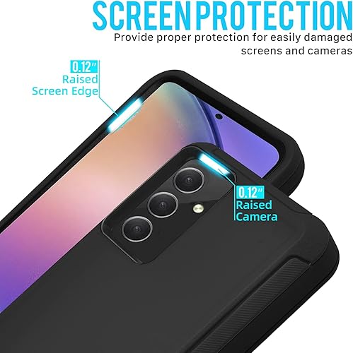 Miniatura 2 de Funda con clip para cinturón para Galaxy A54 (2023), protección contra caídas de grado militar, resistente al agua, a prueba de golpes, a prueba de