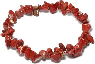 Red Jasper Gemstone Chip Bracelet