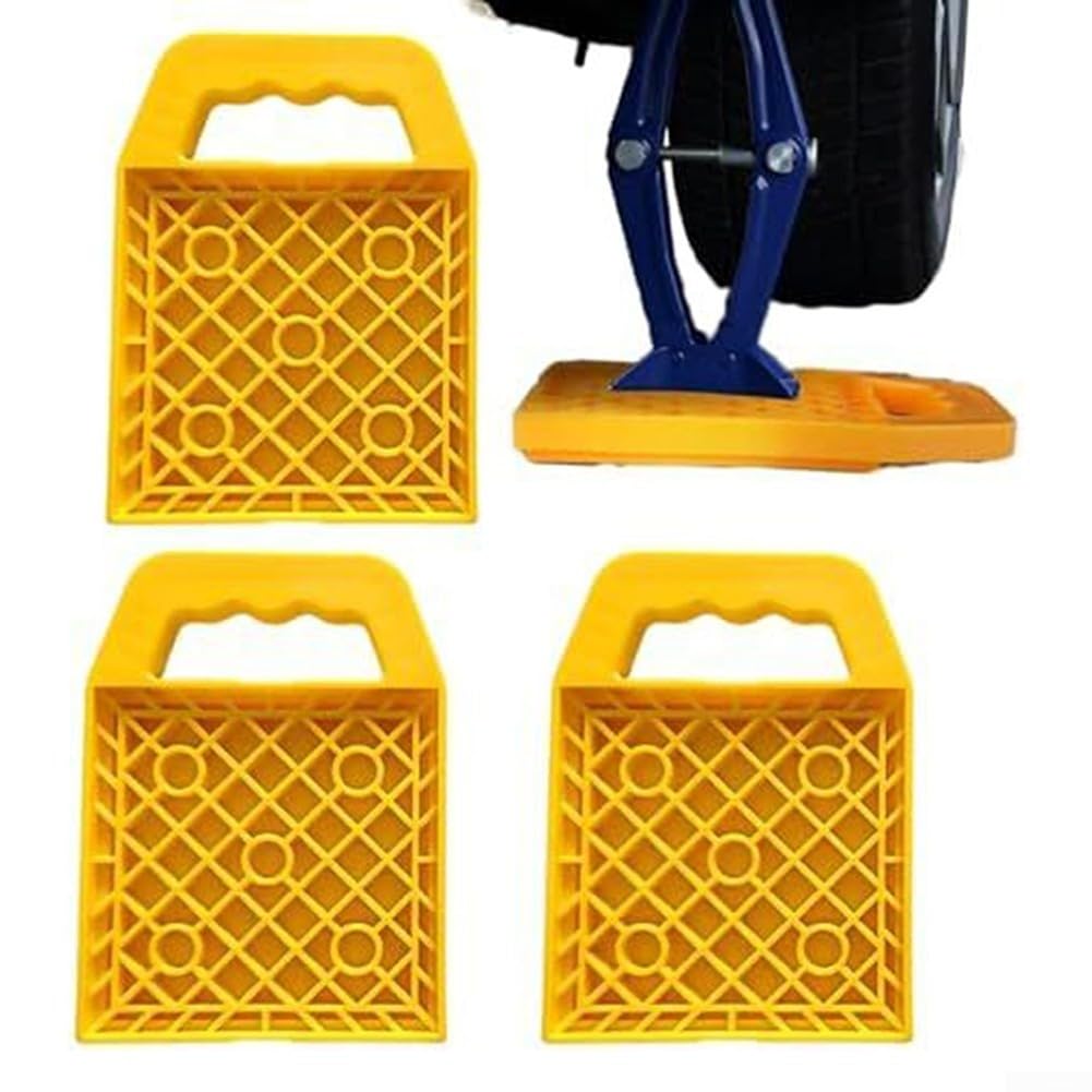 Lot de 4 blocs de nivellement pour véhicule récréatif extérieur pour support de cric de remorque avec traction améliorée sur surfaces douces ou glissantes