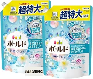 ボールド 洗濯洗剤 液体 フレッシュフラワーサボン 詰め替え 780g ×2個セット HULVENOオリジナルポケットティッシュ付