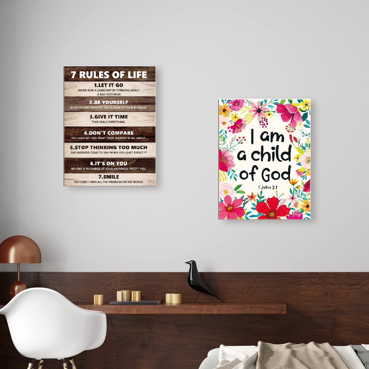 Y068 - Tela Artistica Da Parete Con Scritta I Am A Child Of God Quot Stampa Con Versi Religiosi Della G 601943