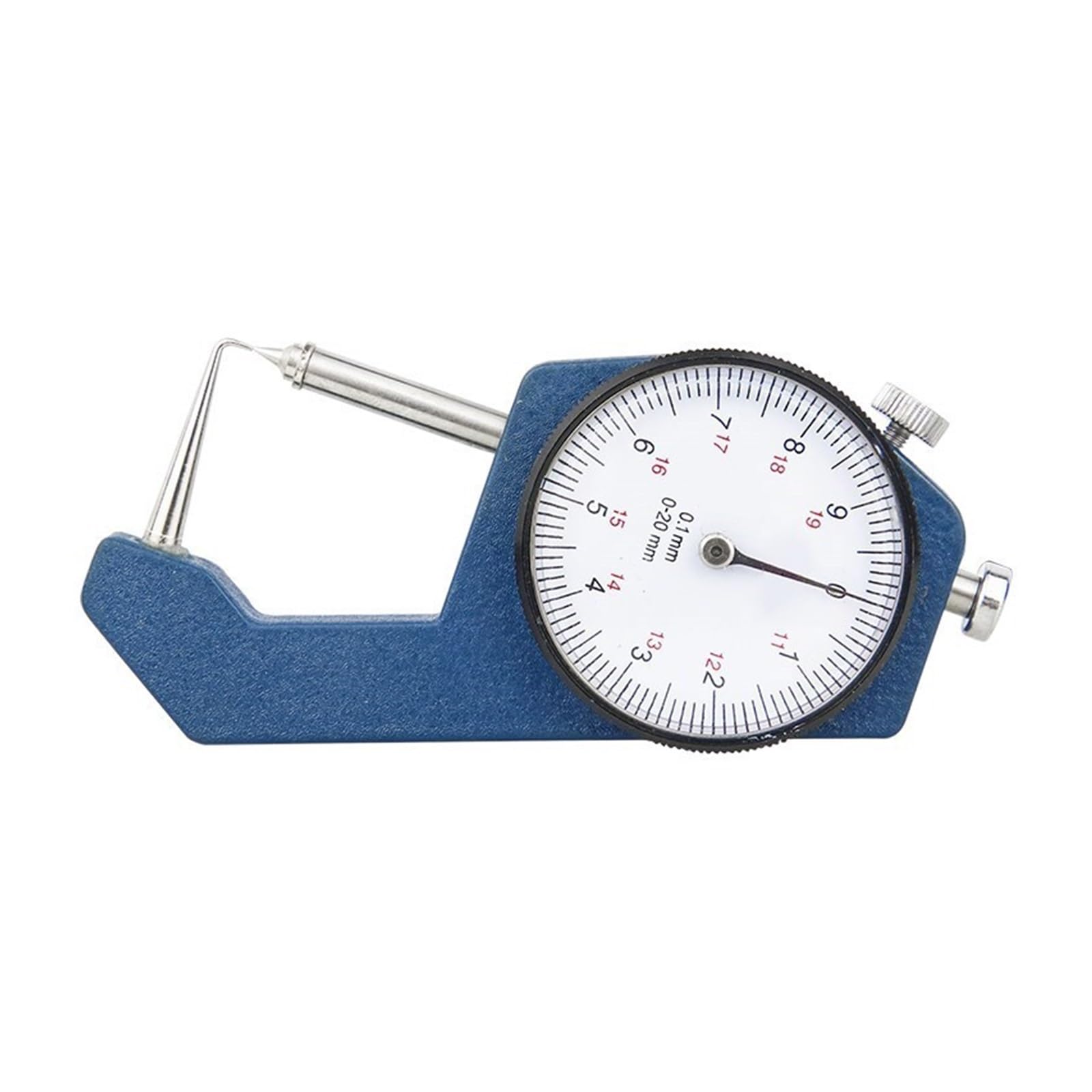 Medidor de espesor de Dial de 0-10/0-20mm, medidor de espesor for herramientas de instrumentos de medición de ancho de papel de cuero, 1 ud.(0-20mm)