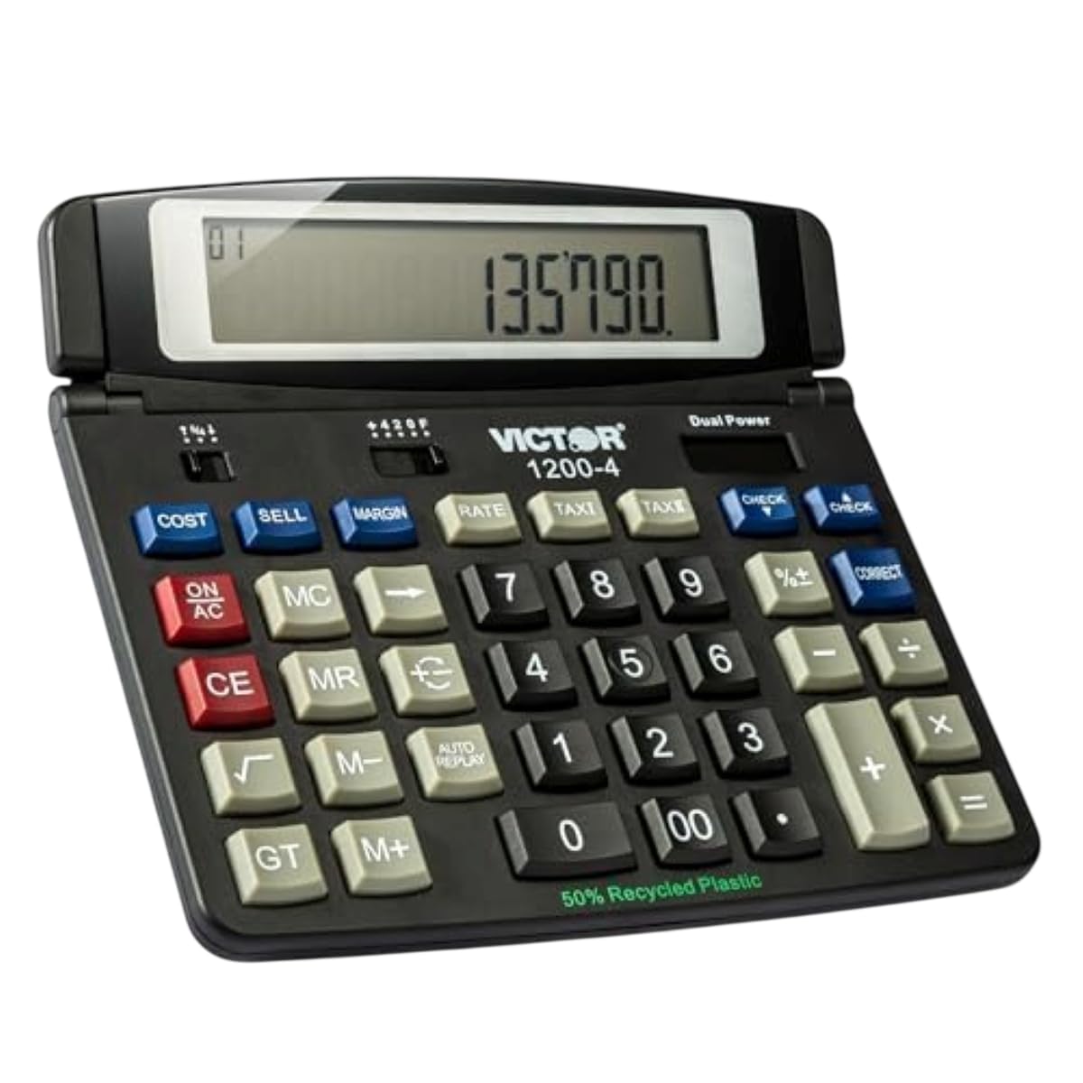 Amazon.com: Victor 12-Digit Dual Power Business Desktop Calculator
