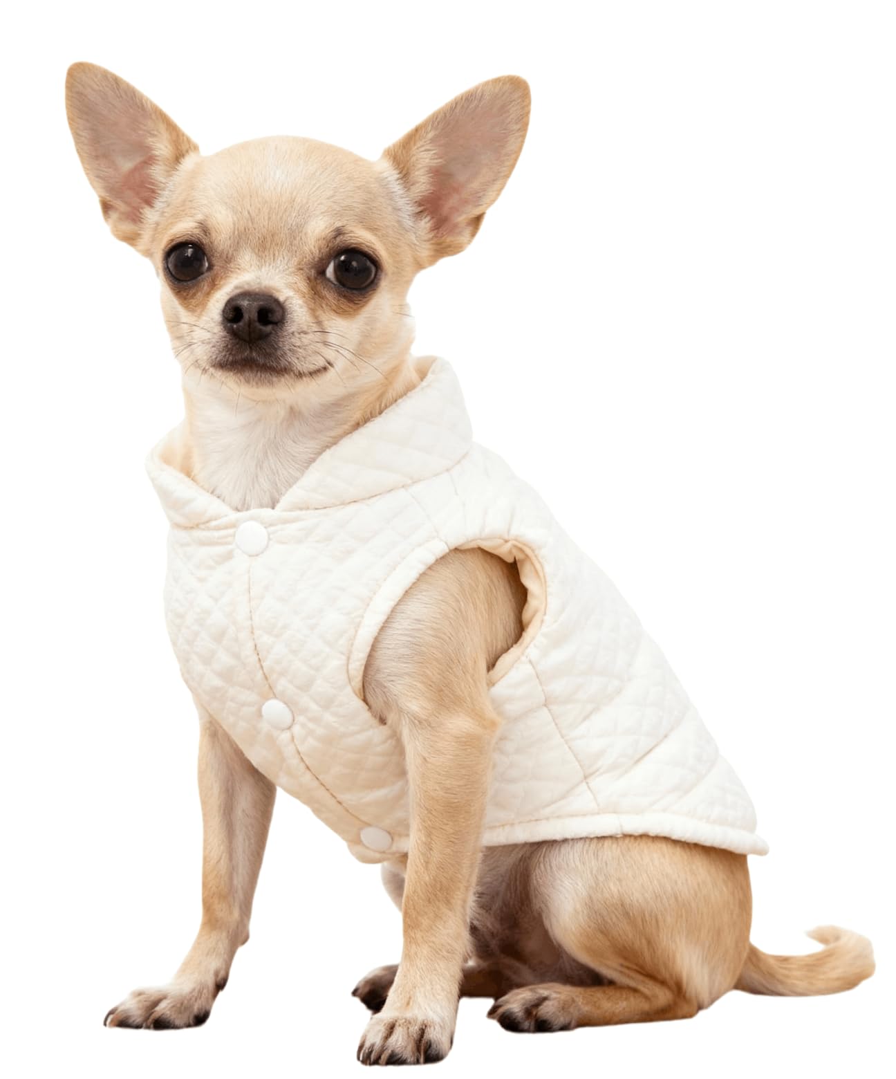 Soft Warm Small Dog Coats Lightweight Pet Dog Winter Jackets for Small Medium Dogs Puppy Cold Weather Coat Pet Clothes, Beige, Medium