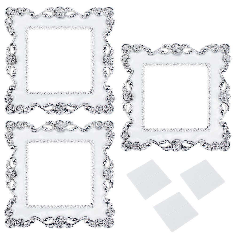 PLCatis Light Switch Surround 3 PCS Light Switch Cover Elegant Look Light Switch Sticker UK Size 8.7 cm Plug Socket Surround Fingerprint Resistant Switch Plates Surround for Light Switch Decoration
