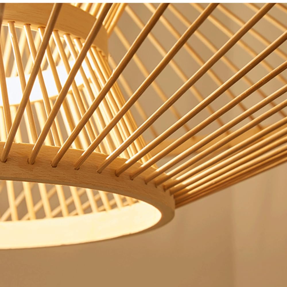 Nowe Wiszące Lampy W Stylu Chińskim W Kształcie Wielokąta Żyrandol Dekoracyjny Do Domu Lampa Wisząca Z Wikliny Z Bambusa Minimalistyczne, Prymitywne Oświetlenie Sufitowe Do Korytarza,