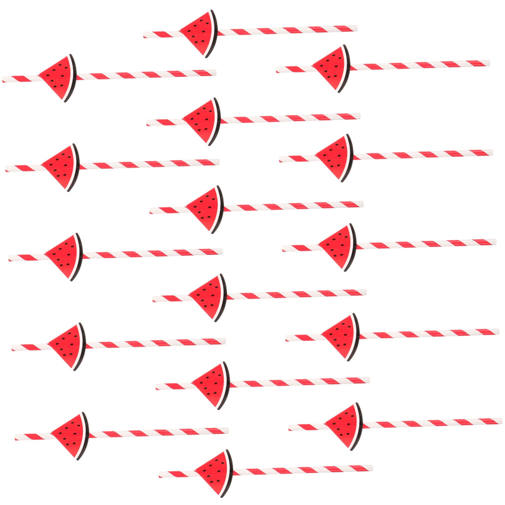 3 series Pajitas De Sandía Para Beber Pajitas De Sandía Decoraciones De Luau Con Temática De Frutas Fiesta Tropical Bebida Cumpleaños Papel Rojo Decorativo 30 piezas x 3
