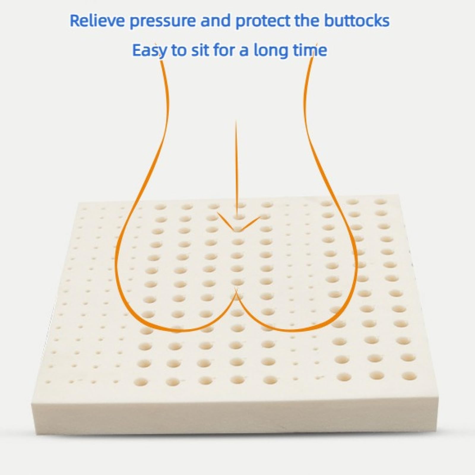 Cuscino da seduta in lattice naturale per alleviare la sciatica, cuscino antidecubito per sedia e panca da ufficio, cuscino ergonomico per alleviare il dolore e il comfort
