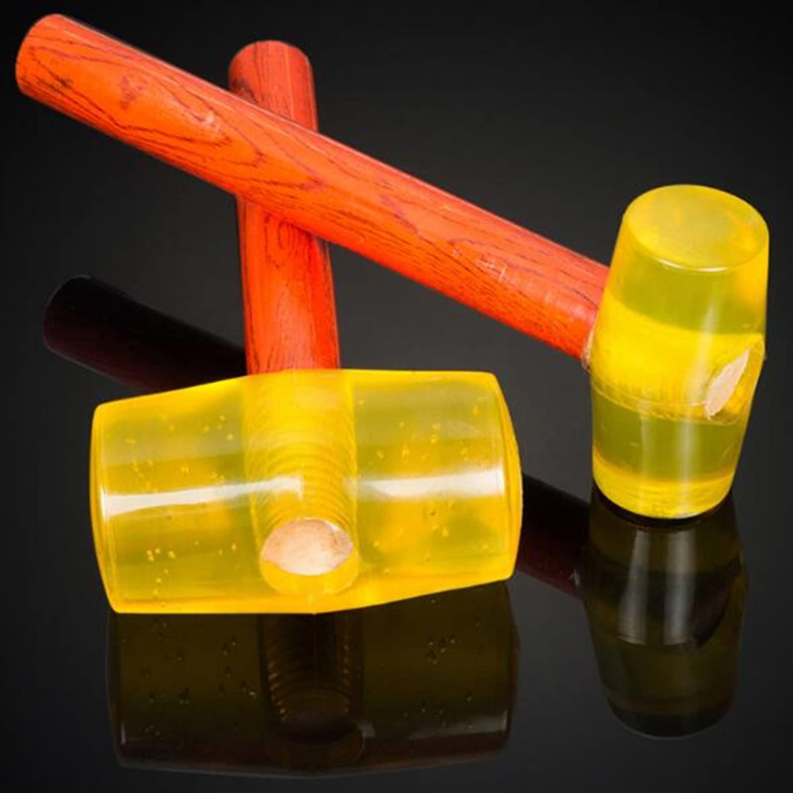 Hammer, 1pcs! Multifunctional Rubber Hammer 120mm Wooden Handle Tendon for Repair Household Hand Tools