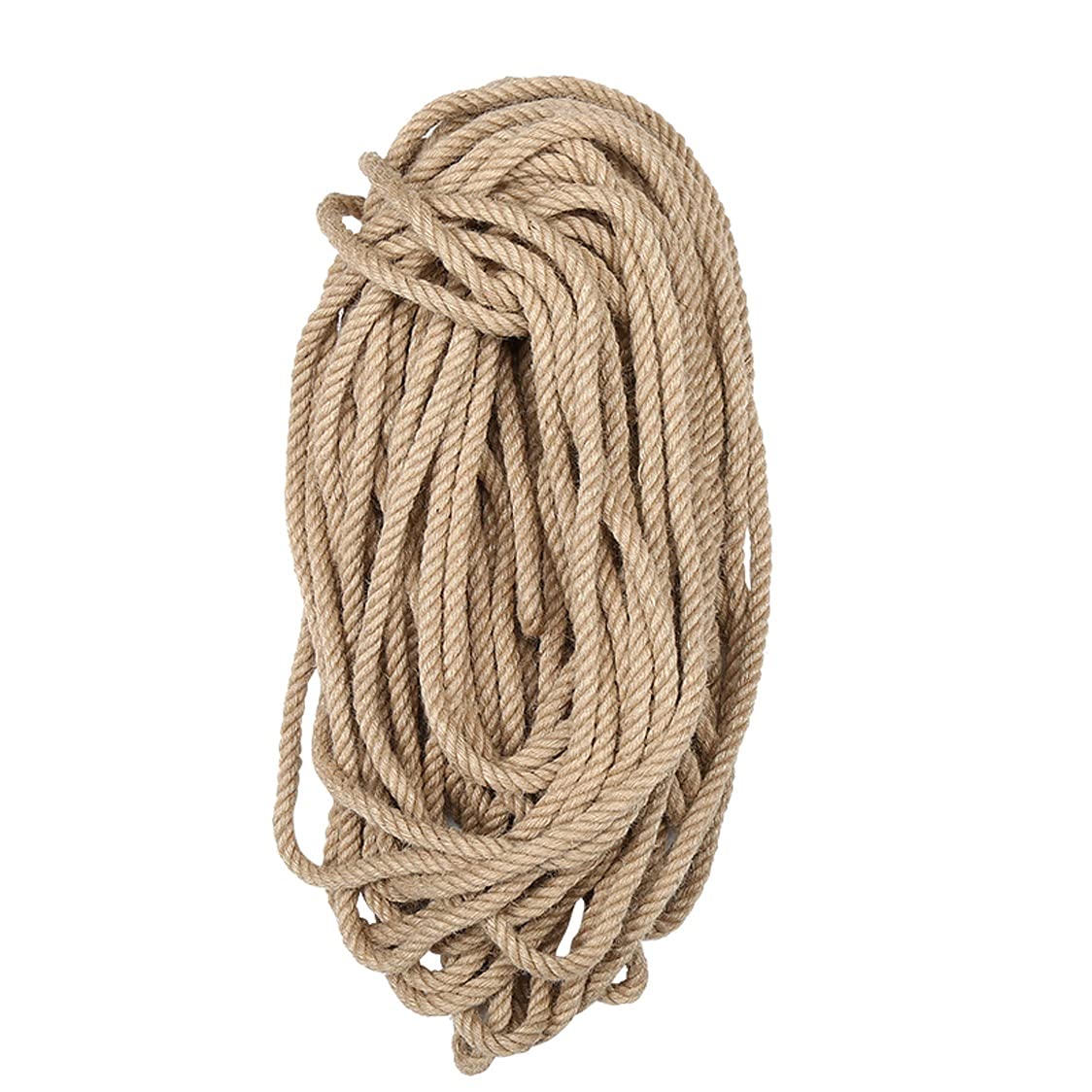 Cuerda de cáñamo Cuerda de cáñamo fuerte Cuerda de yute de 14 mm de diámetro para rascar Poste Árbol Cuerda de cáñamo trenzada Utilidad multiusos Cuerda de sisal Cuerda de jardinería Paquete de cuerda