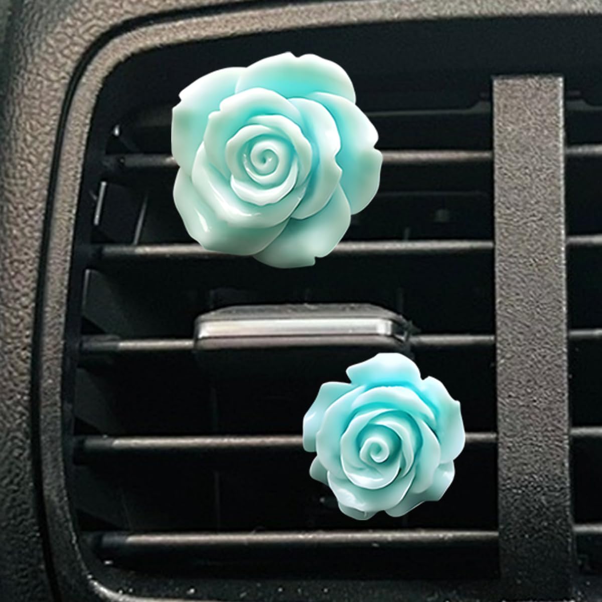 2PCS Rose Flower Car Air Freshener Vent Clip Cute Car Vent Clips Dashboard Air Vent Trim Clips Automotive