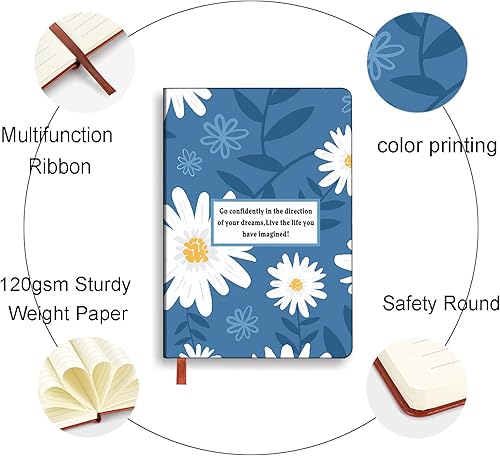 Miniatura 3 de Diario motivacional de cuero, regalo inspirador, diario con forro inspirador, cuaderno de tapa dura de cuero para escribir cuaderno A5 (ve con