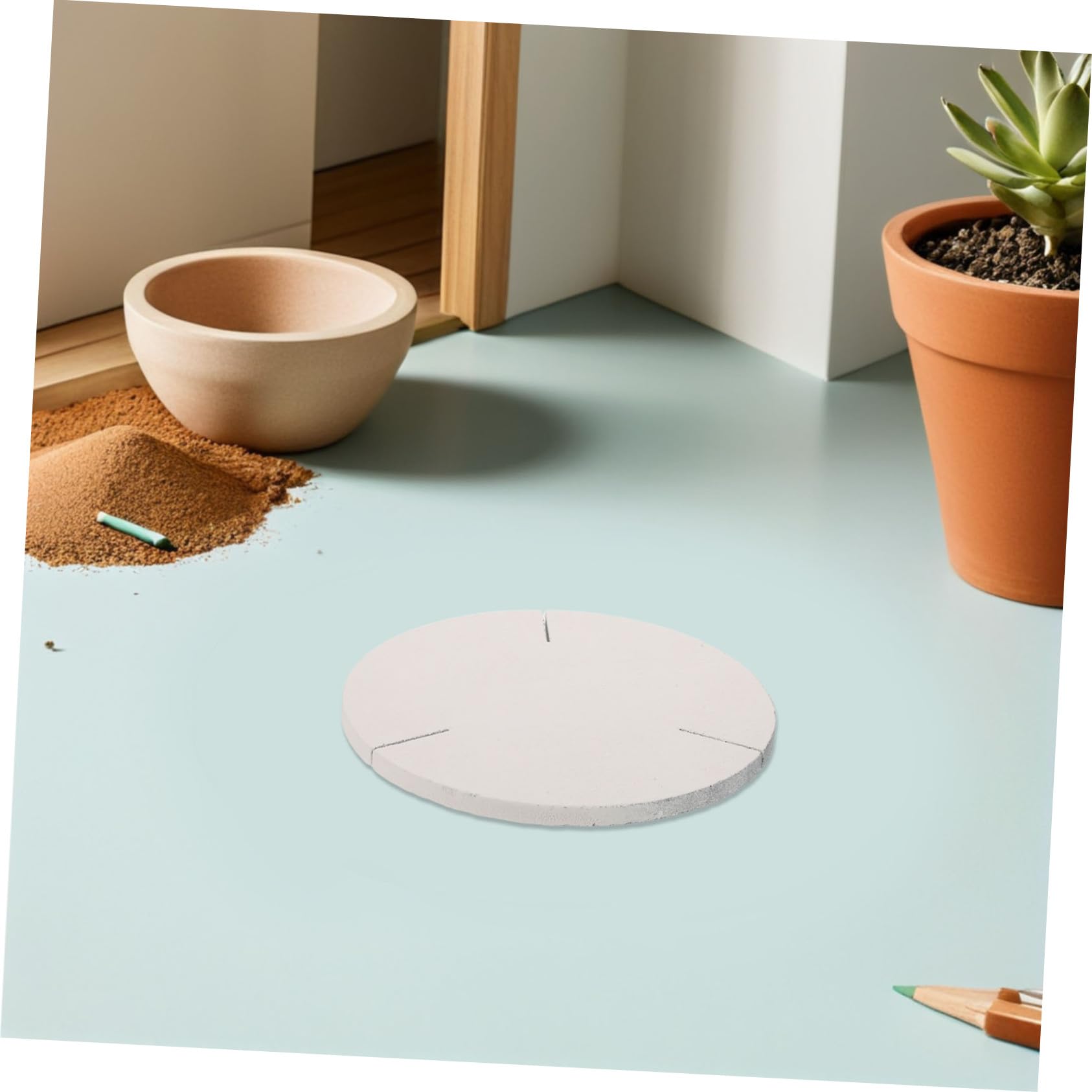 NUOBESTY Krzemowy płyt z pieca ceramicznego artykuły do ​​wyrobu biżuterii artykuły ceramiczne Materiały do ​​rękodzieła jubilerskiego Oporne na krzemowa węgliek White
