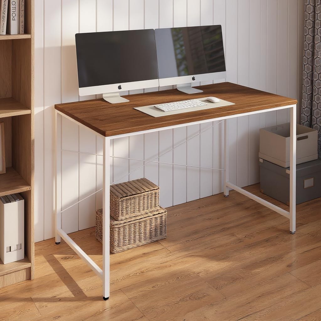 FURLAY Slate Office Desk and Study Table | Century Engineered Wood Desk for Adults & Students | 1 Year Warranty | DIY (Woodland & White, 91 x 60 cm)