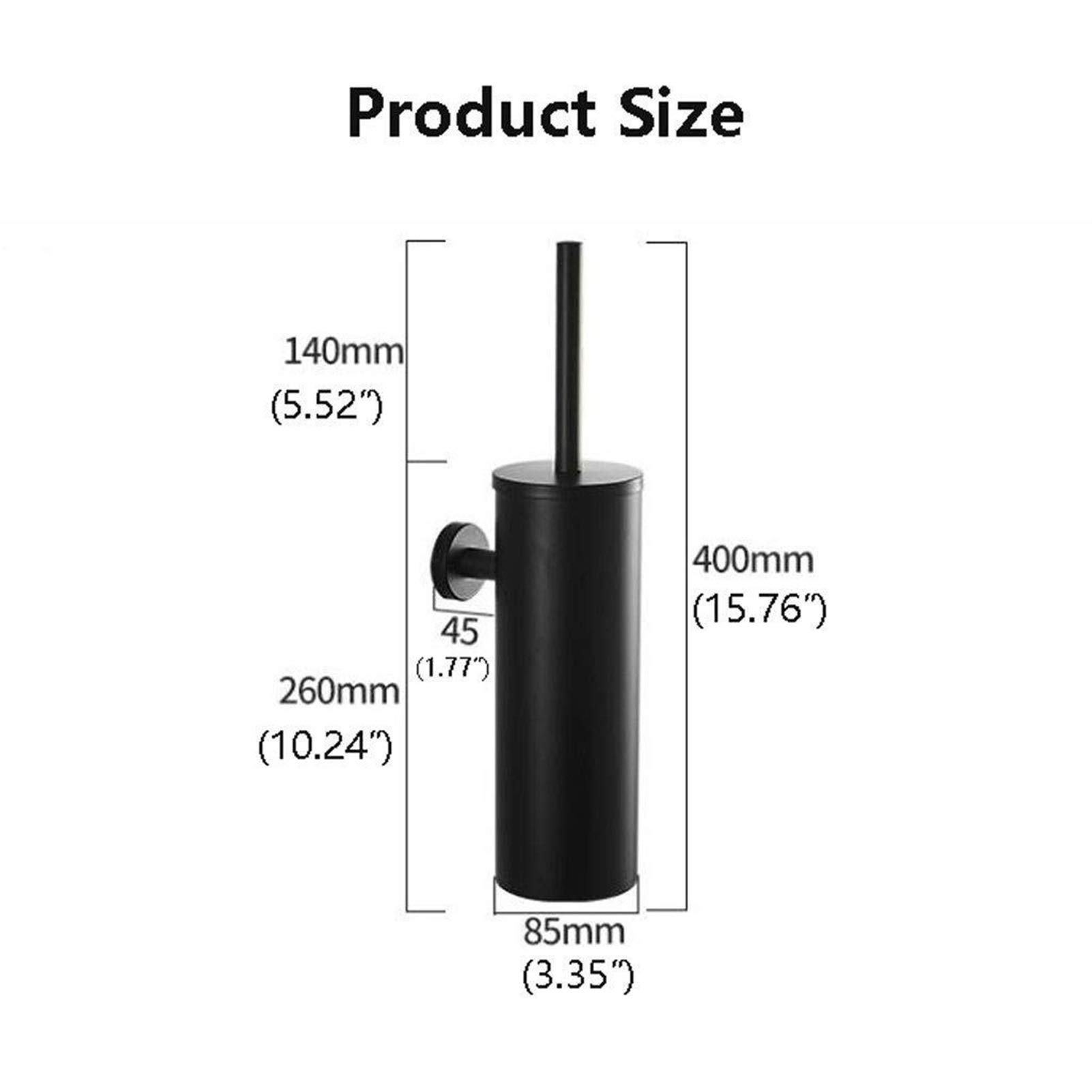 Escobilla Baño/Escobilla y Portaescobillas de Baño Pincel y soporte de acero inoxidable de acero inoxidable 304, cepillo de tazón de inodoro para baño inodoro-moderno, ahorro de espacio, robusto, pinc