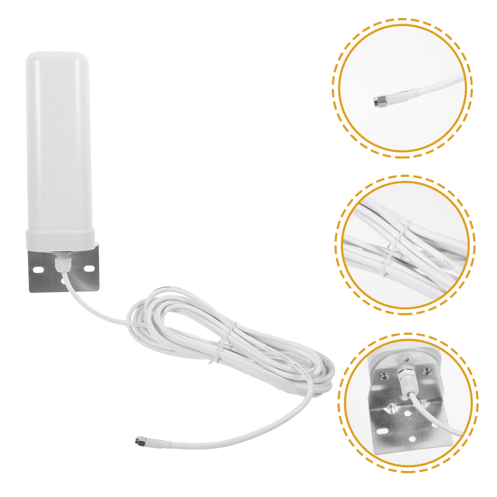 Antenne 16-18dbi Omnidirectionnelle Extérieure 3g 4g en Métal et Plastique à Gain Élevé Transmission Stable et Amélioration du Signal pour Routeur Modem