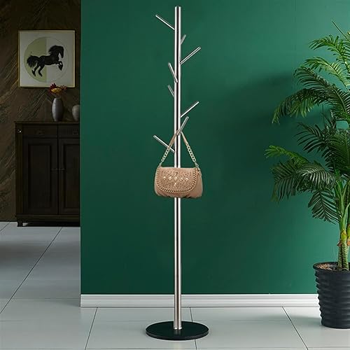 Miniatura 6 de Coat Rack Simple Metal Stable Marble Base Coat Hanger Floor Free Standing Wall Bedroom Easy Assembly